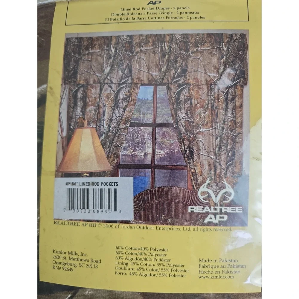 Realtree Lined Curtains Drapes 42